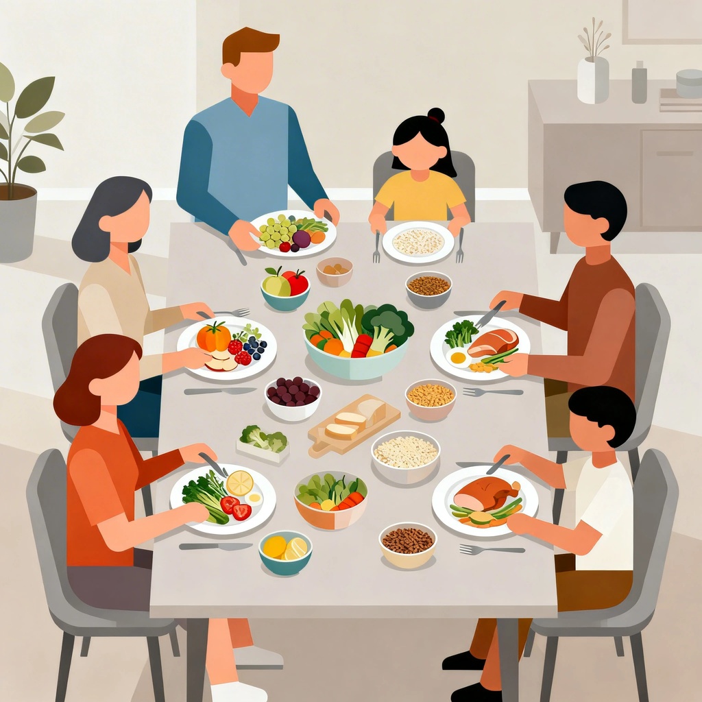 Cómo mantener una alimentación balanceada en familia